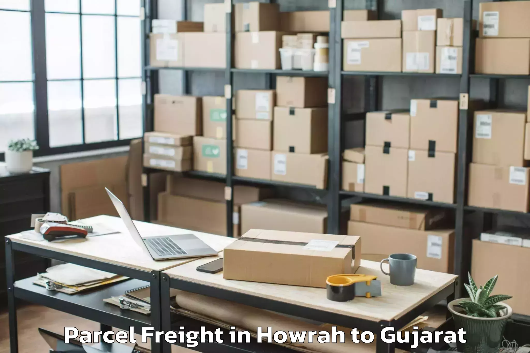 Top Howrah to Bhiloda Parcel Freight Available